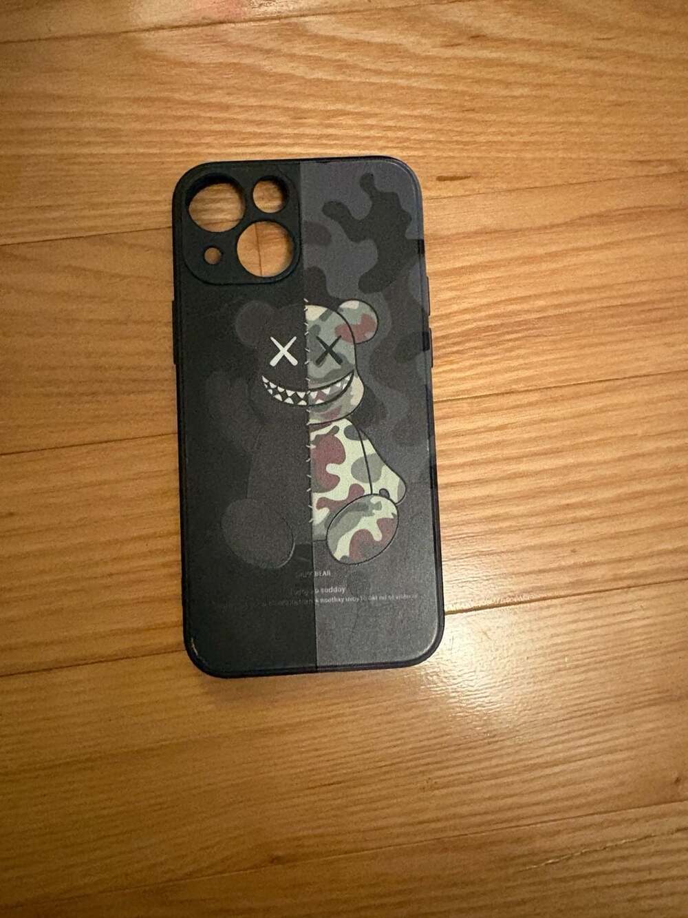 Violent Bear Camo Half-Black iPhone Protective Case iPhone 13 mini
